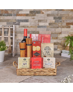 Seafood & Wine Gift Tray, wine gift, wine, seafood gift, seafood, gourmet gift, gourmet, Canada delivery, USA delivery