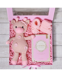Pure Pink Giraffe Baby Girl Gift Box