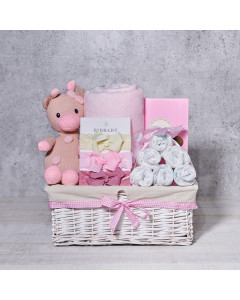 Baby Girl Giraffe Gift Basket, baby gift, baby, baby girl gift, baby girl, baby shower gift, baby shower