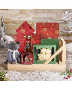 Sweet Christmas Sleigh Gift Basket, christmas gift, christmas, holiday gift, holiday, gourmet gift, gourmet
