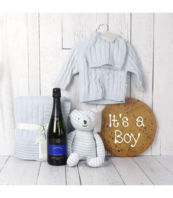 EVERYTHING WARM & BLUE FOR THE BABY BOY GIFT SET