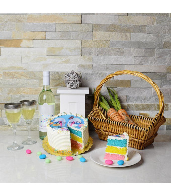 Easter Cake & Wine Gift Basket