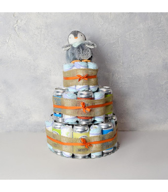 Beer & Diaper Cake Gift Basket