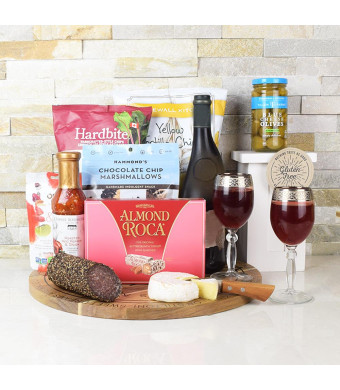 WARMHEARTED WISHES WITH WINE GIFT BASKET