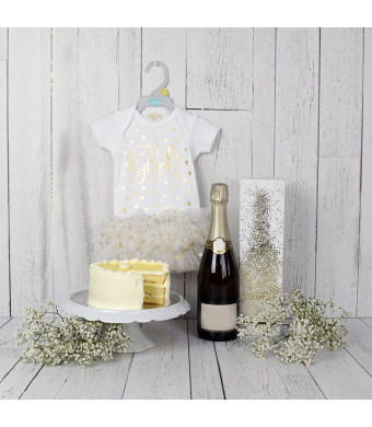 Champagne & Cake - Baby Girl Gift Set