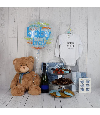 Happy Baby Boy Gift Basket