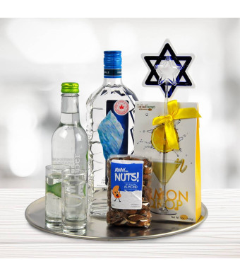 Hanukkah Liquor Lemon and Nuts Tray