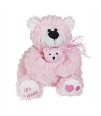 Pink Huggy- A Bear Hugging a Baby Bear