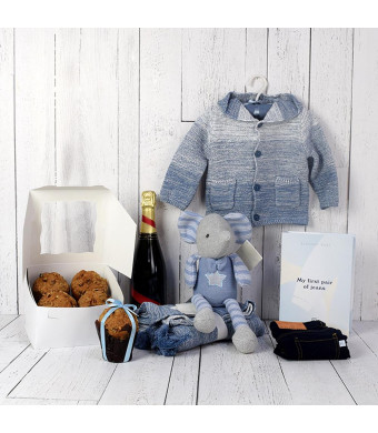 “Welcome Home!” Elegant Baby Boy Gift Set