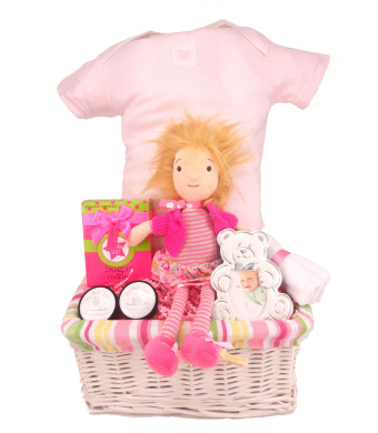 Fun Pink Baby Gift Basket