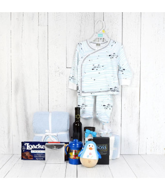 All-in-One Baby Gift Set with Wine