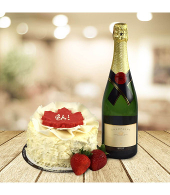 Cake & Champagne Eh! Gift Basket