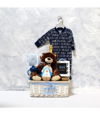 BABY BOY'S FLIP N SIP GIFT SET WITH CHAMPAGNE
