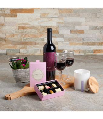 Wine & Chocolate for 2 Gift Basket