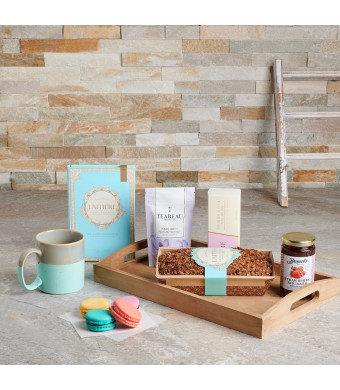 Banana Bread & Sweet Treat Gift Basket, tea gift, breakfast gift, gourmet gift