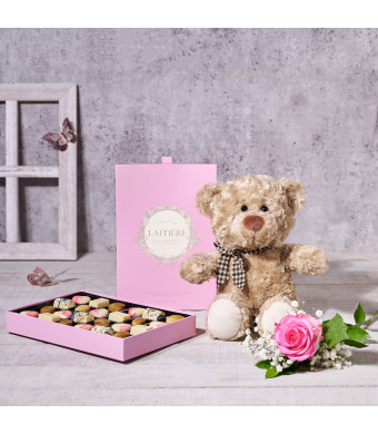 Rose & Chocolate Gift Set, gourmet gift baskets, Mother’s Day gift baskets, gift baskets, mother's day, bear gift