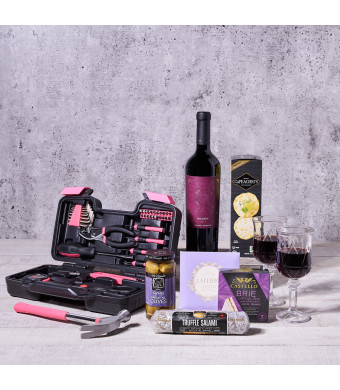Handy Wine Gift Set for Her, wine gift, tool set, mother's day gift, mother's day, gourmet gift