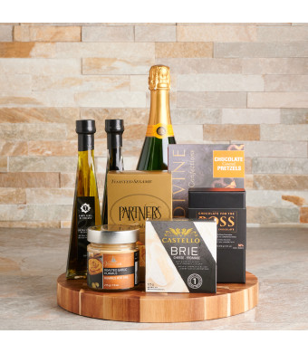 Relax & Snack Champagne Gift Basket