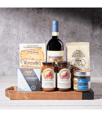 Gourmet Dipping & Wine Gift Basket, Wine Gift Baskets, Gourmet Gift Baskets, USA Delivery