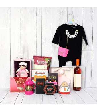 Decadent Mom and Baby Girl Gift Basket