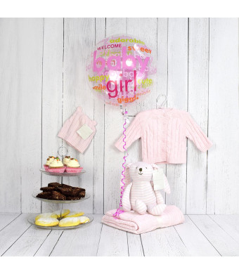 Welcome Sweet Baby Girl Gift Basket