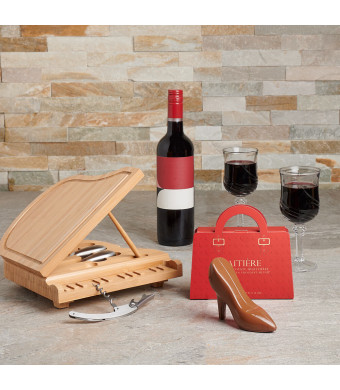 Chocolate Heels & Wine Piano Gift, wine gift, wine, gourmet gift, gourmet, chocolate gift, chocolate