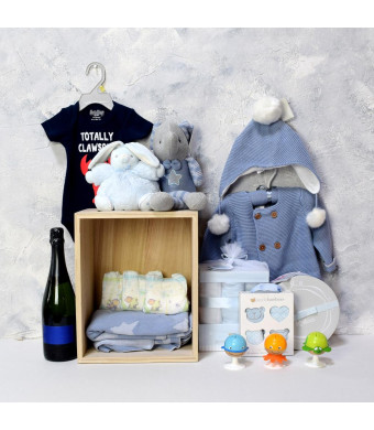 BABY BLUE CELEBRATION GIFT SET WITH CHAMPAGNE