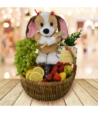 "Get Well Puppy" Fruit Basket