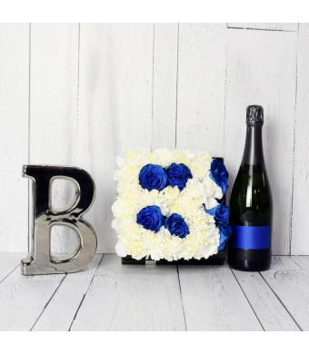 “It’s A Boy!” Champagne & Flower Box