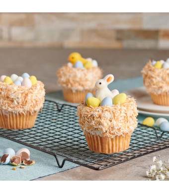 Easter Cupcakes Gift Basket, Easter cupcakes, easter, baked goods gift, baked goods, Easter gift, gourmet gift, gourmet
