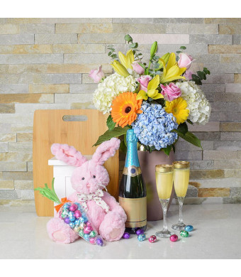 Easter Flowers & Champagne Gift Set
