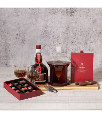 Diamond Decanter Set, Valentine's Day gifts, chocolate gifts, cigars