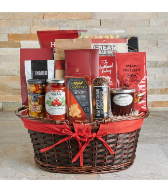 Romantic Snacking Basket, Valentine's Day gifts, gourmet gift baskets