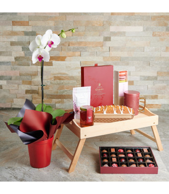 Sweet Tea & Honey Gift Basket, Valentine's Day gifts, orchids