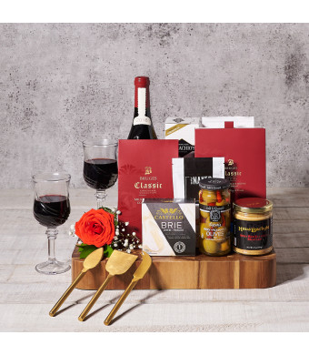 A Treat For My Valentine, Valentine's Day gifts, gourmet gift baskets, wine gifts