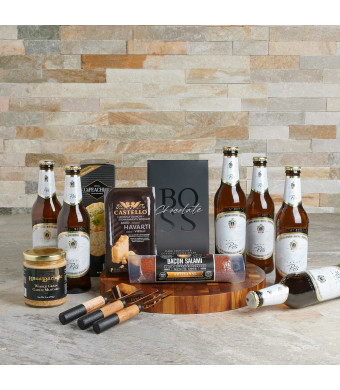Dazzling Charcuterie & Beer Board, beer gift baskets, charcuterie gift baskets, gourmet gift baskets