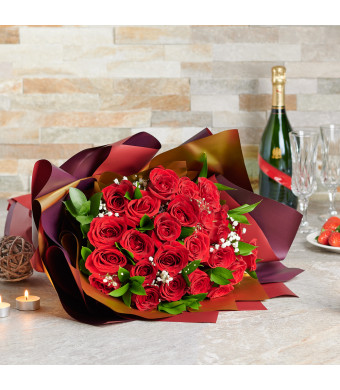 The Timeless Red Rose Bouquet, Same Day Flower Delivery, Valentine's Day gifts