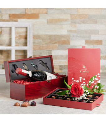 Valentine’s Wine & Chocolate Pairing Gift Set, Valentine's Day gifts