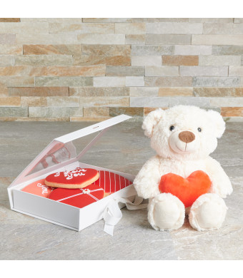 “You Complete Me” Gift Basket, Valentine's Day gifts, cookie gifts, plush gifts