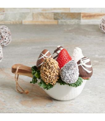 The Chocolate Strawberry Treat Set, Valentine's Day gifts, chocolate covered strawberries