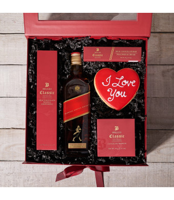 The Heartfelt Valentine’s Gift Box, Valentine's Day gifts, cookie gifts, liquor gifts