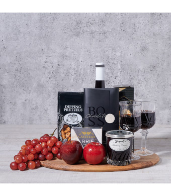 Fruit & Cheese with Wine Gift Set