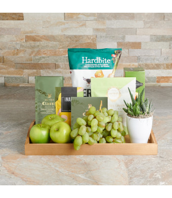 Green Fruit & Snack Gift Tray