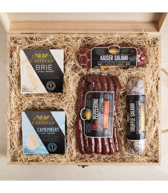 The Premium Rustic Meat & Cheese Gift Crate