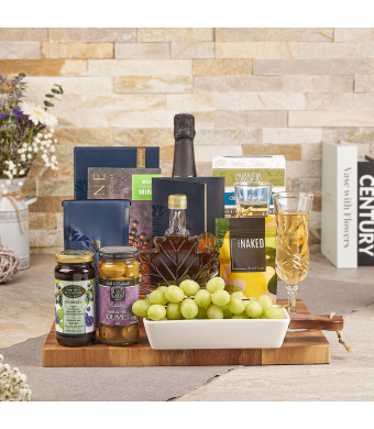 Kosher Feast with Champagne, champagne gift, champagne, sparkling wine gift, sparkling wine, kosher gift, kosher, USA delivery, Set 28519-2024