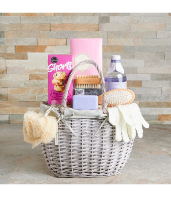 bar soap, brush , cookies, lavender, bath and body, bath, Spa, Set 24074-2021, bath and body basket delivery, delivery bath and body basket, spa gift basket usa, usa spa gift basket