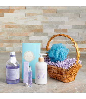 spa gifts, gift basket, mother's day, lavender, skincare, bath and body, spa, spa gift basket delivery, delivery spa gift basket, bath and body basket usa, usa bath and body basket