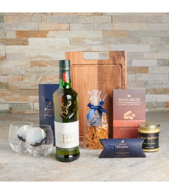 Scotch Lover’s Gift Basket, Liquor Gift Baskets, Chocolate Gift Baskets, Gourmet Gift Baskets, USA Delivery