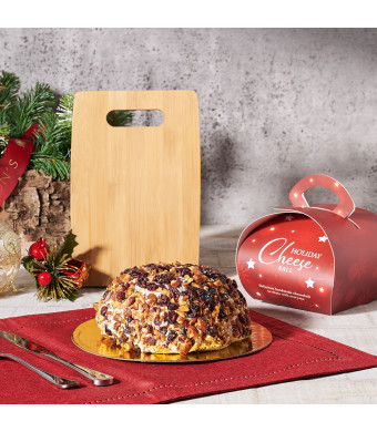 Holiday Cranberry & Almond Cheeseball, Christmas Gift Baskets, Xmas Gift Baskets, Cheese Gift Baskets, USA Delivery
