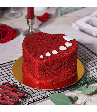 Romantic Heart Cake, cake gift, cake, gourmet gift, gourmet, baked goods gift, baked goods, valentines day gift, valentines day